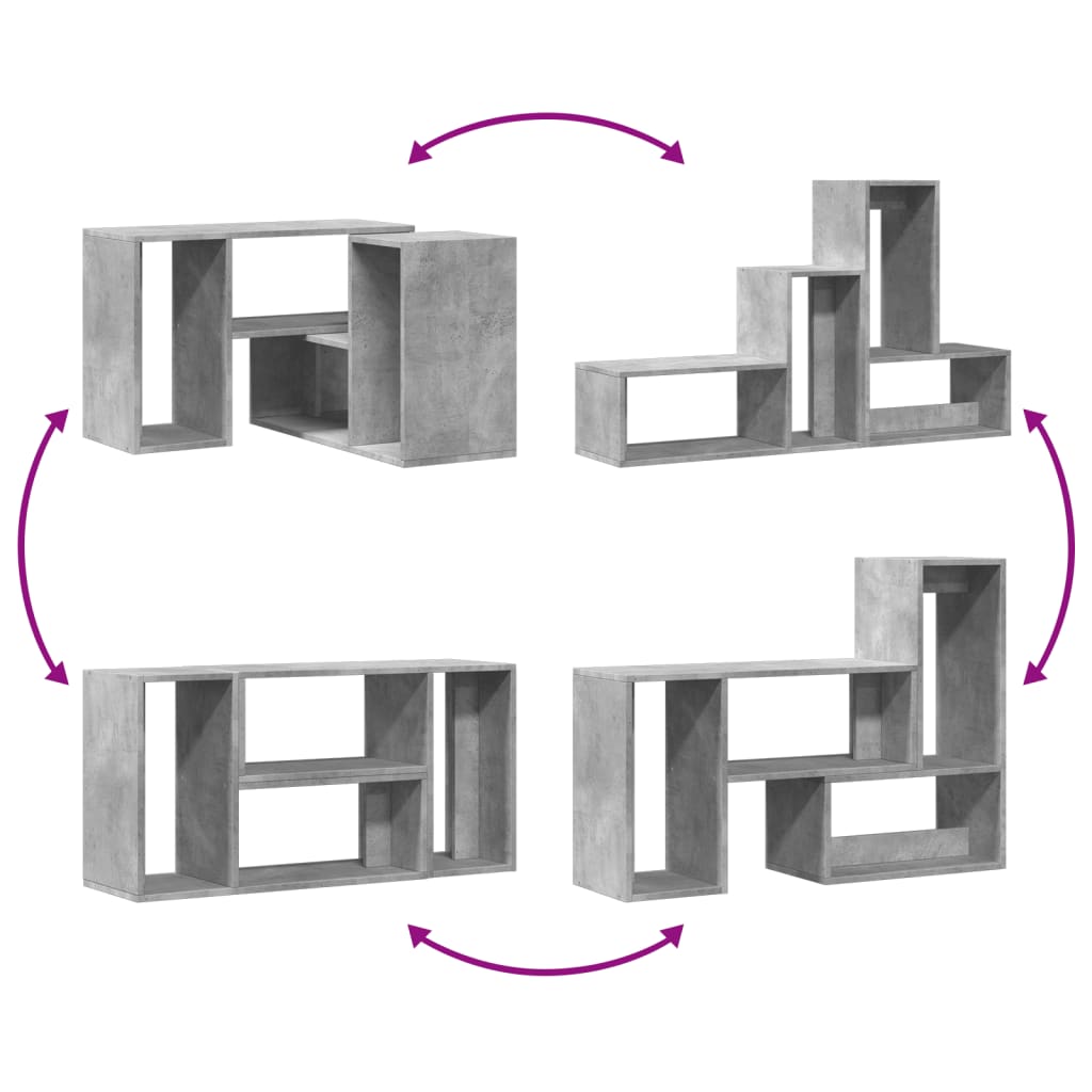 TV Cabinets 2 pcs Concrete Grey 75x30x50 cm Engineered Wood