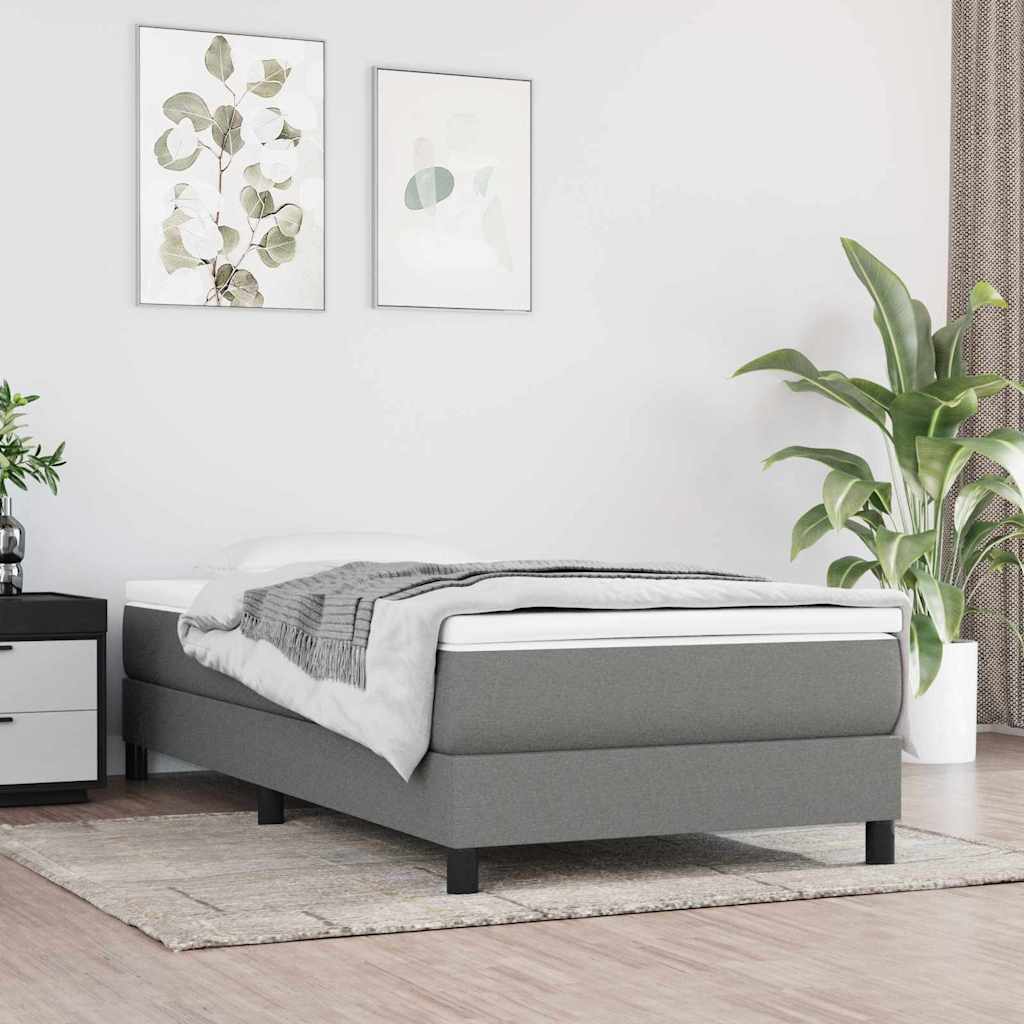 Pocket Spring Bed Mattress Dark grey 120 x 190 x 20 cm Foam