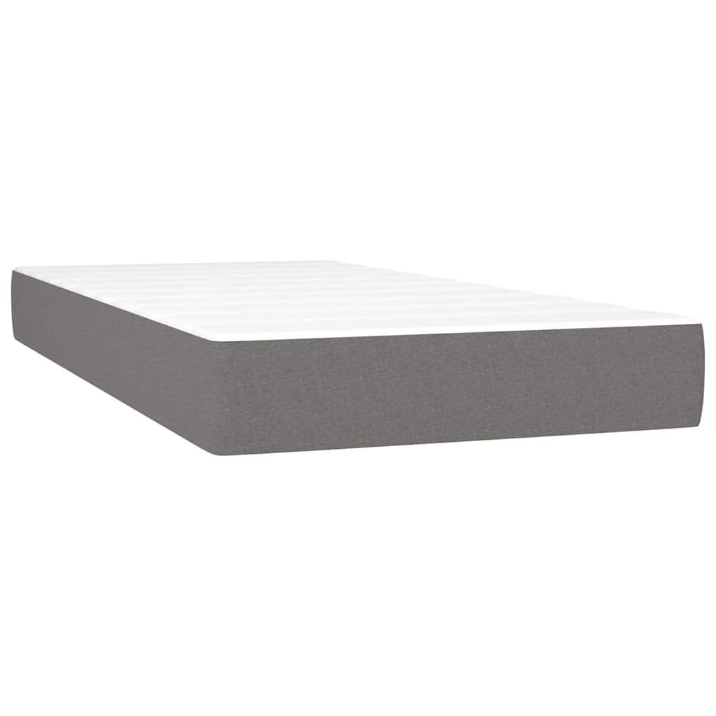 Pocket Spring Bed Mattress Dark grey 120 x 190 x 20 cm Foam