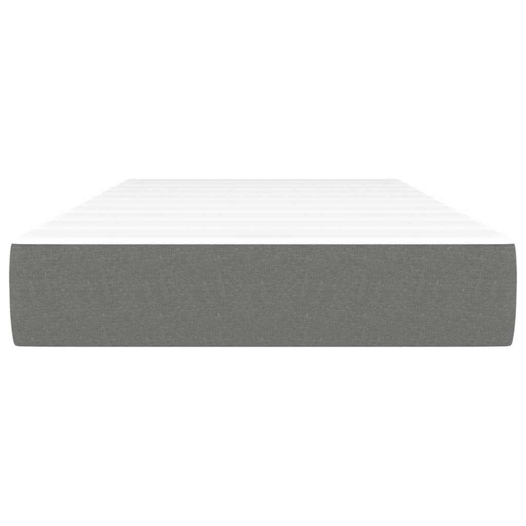 Pocket Spring Bed Mattress Dark grey 120 x 190 x 20 cm Foam