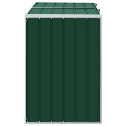 Wheelie Bin Storage for Double Bins Green 144x81x113 cm Steel