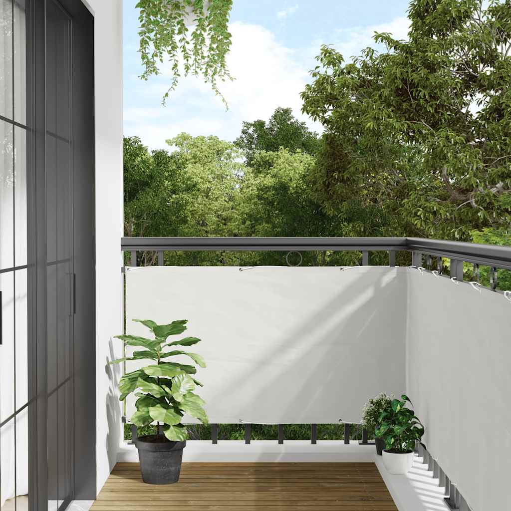 Balcony Privacy Screen White 300x75 cm PVC