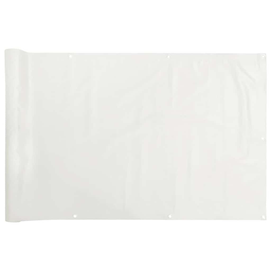 Balcony Privacy Screen White 600x75 cm PVC