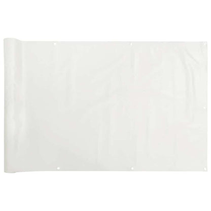 Balcony Privacy Screen White 600x75 cm PVC