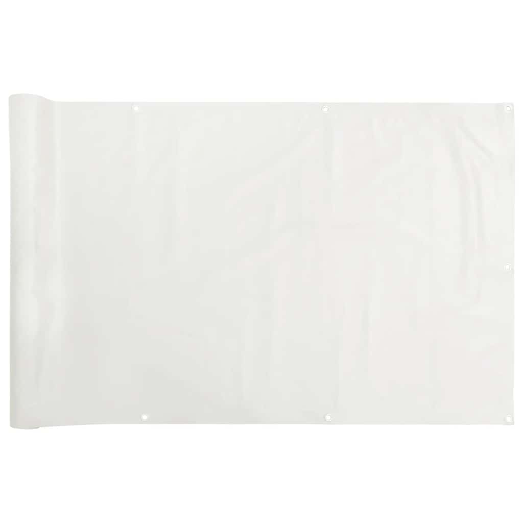 Balcony Privacy Screen White 700x75 cm PVC