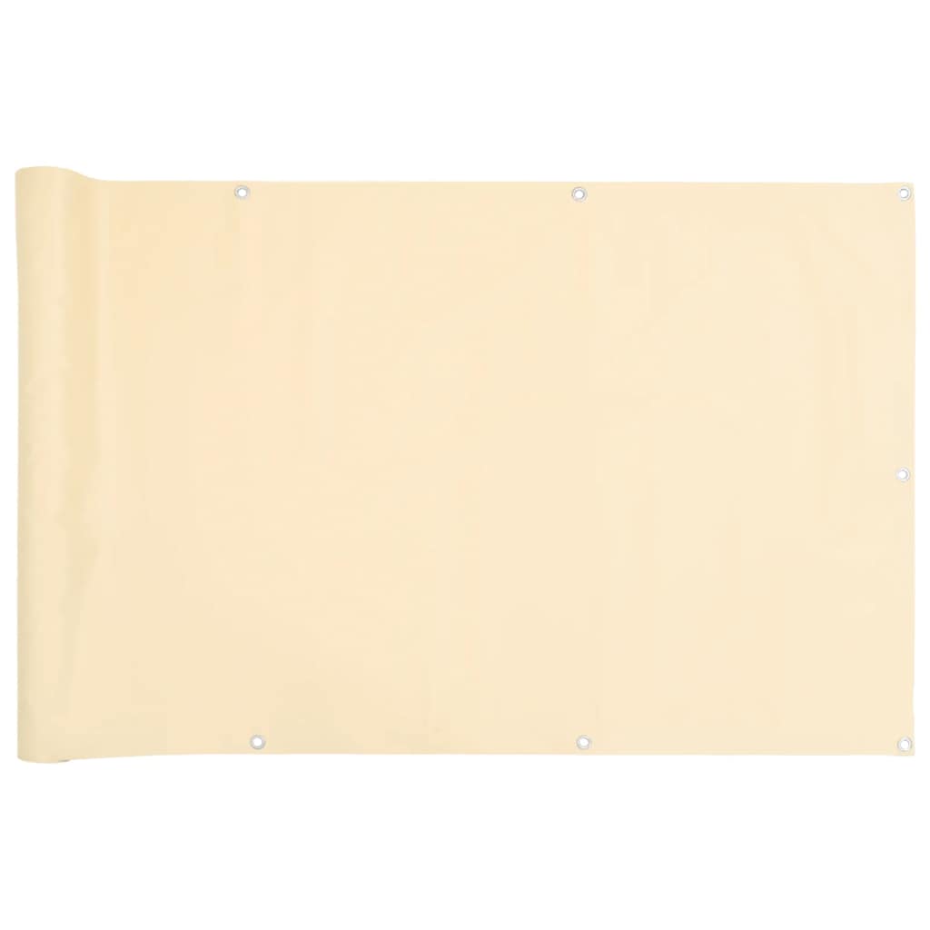 Balcony Privacy Screen Cream 300x90 cm PVC