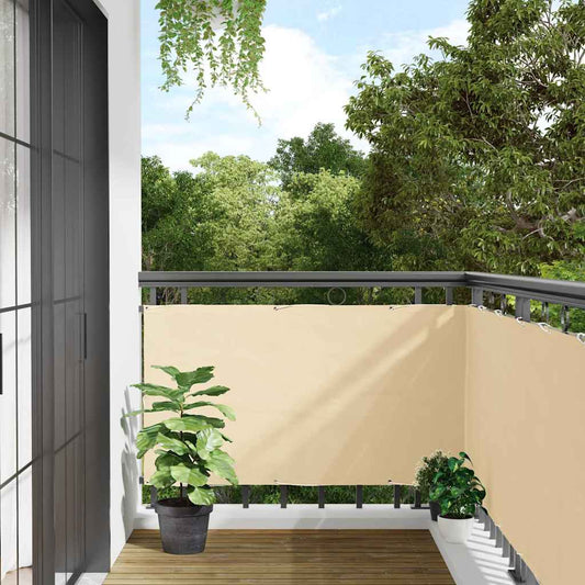 Balcony Privacy Screen Cream 300x90 cm PVC