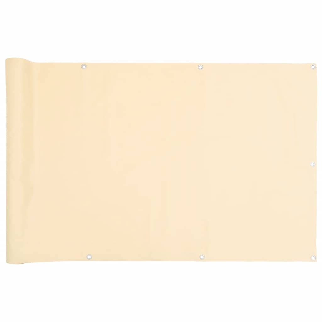 Balcony Privacy Screen Cream 600x90 cm PVC