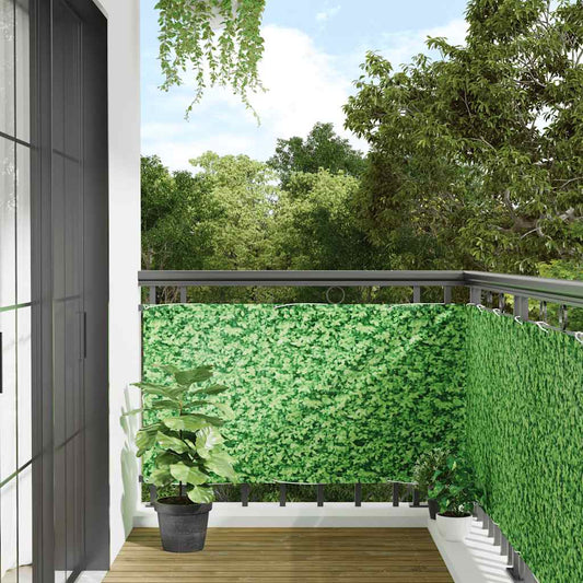 Balcony Privacy Screen Plant Look Green 500x90 cm PVC