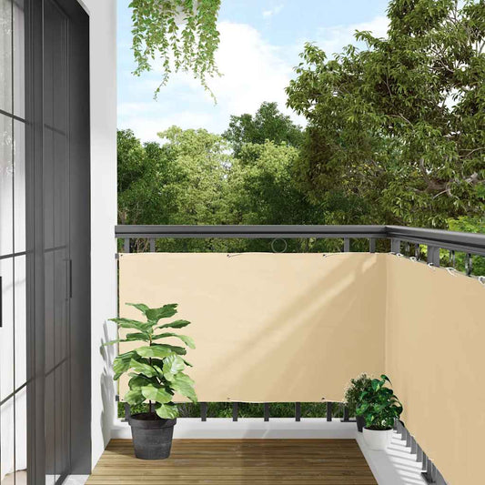 Balcony Privacy Screen Cream 500x120 cm PVC