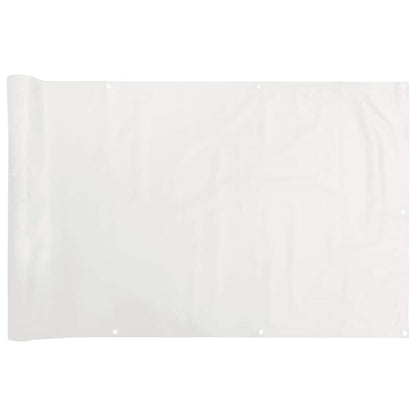 Balcony Privacy Screen White 500x120 cm PVC