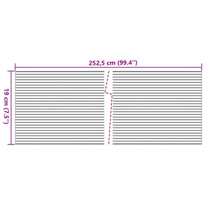 Garden Privacy Screens 10 pcs Light Grey 252.5x19 cm PVC
