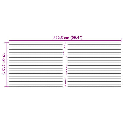 Garden Privacy Screens 10 pcs Green 252.5x19 cm PVC