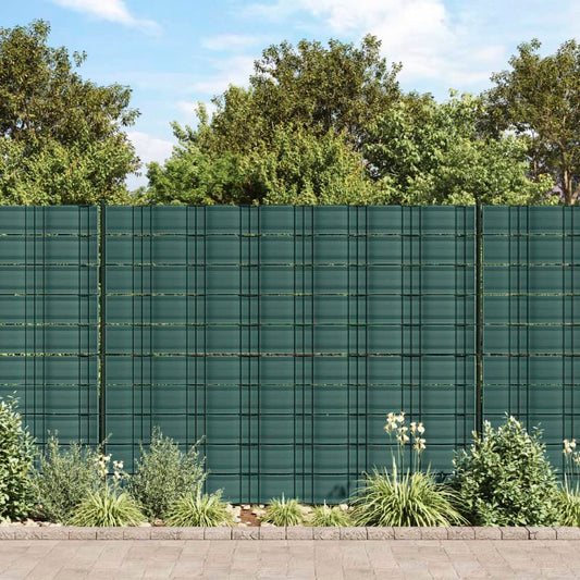 Garden Privacy Screens 10 pcs Green 252.5x19 cm PVC