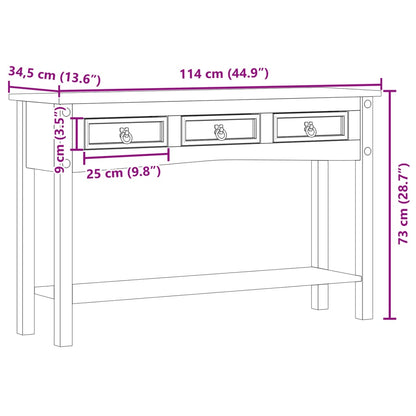 Console Table "Corona" 114x34.5x73 cm Solid Wood Pine