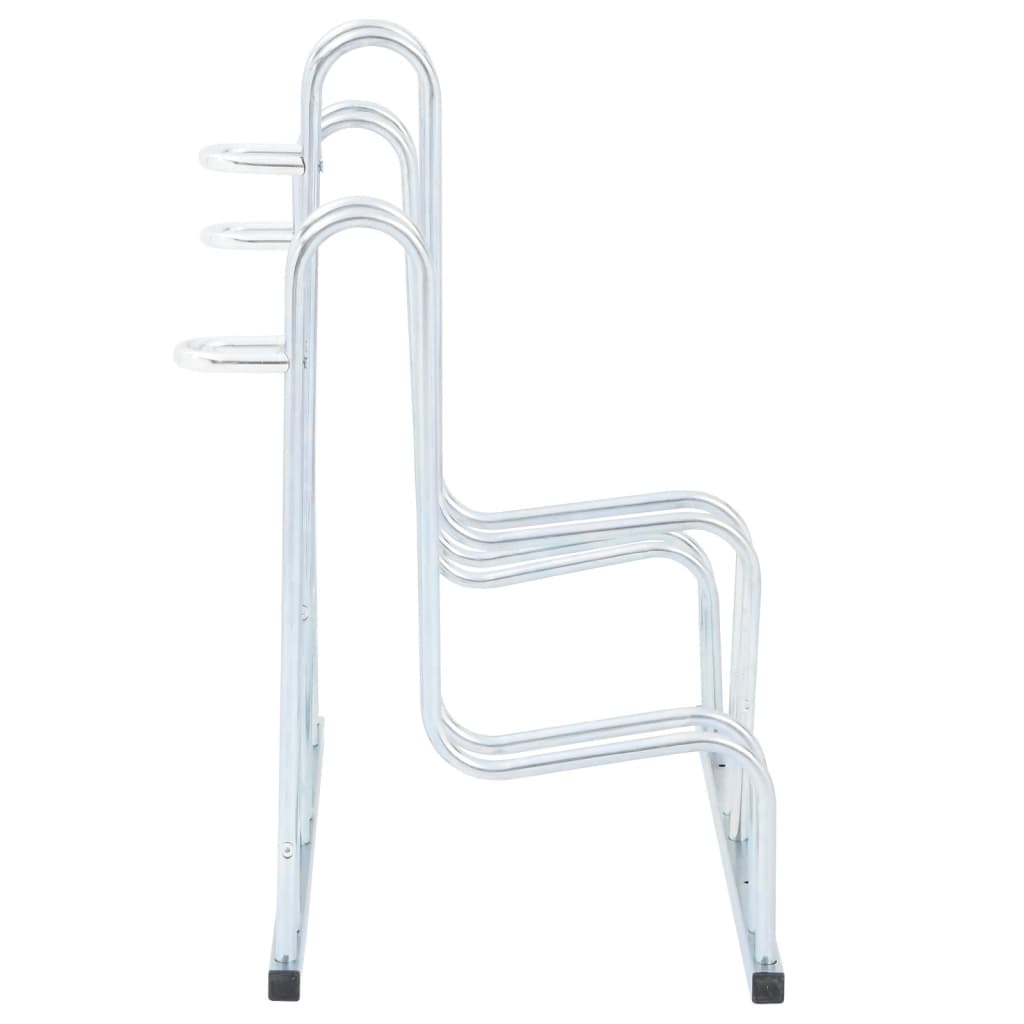 Bicycle Stand for 3 Bikes Floor Freestanding Galvanised Steel