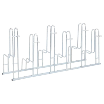 Bicycle Stand for 6 Bikes Floor Freestanding Galvanised Steel