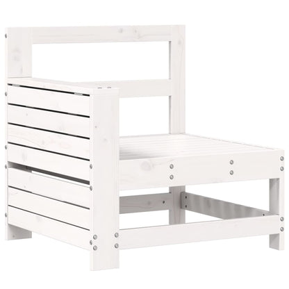 7 Piece Garden Sofa Set White Solid Wood Pine