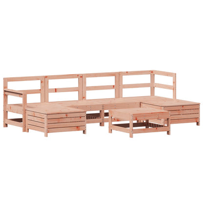 7 Piece Garden Sofa Set Solid Wood Douglas Fir