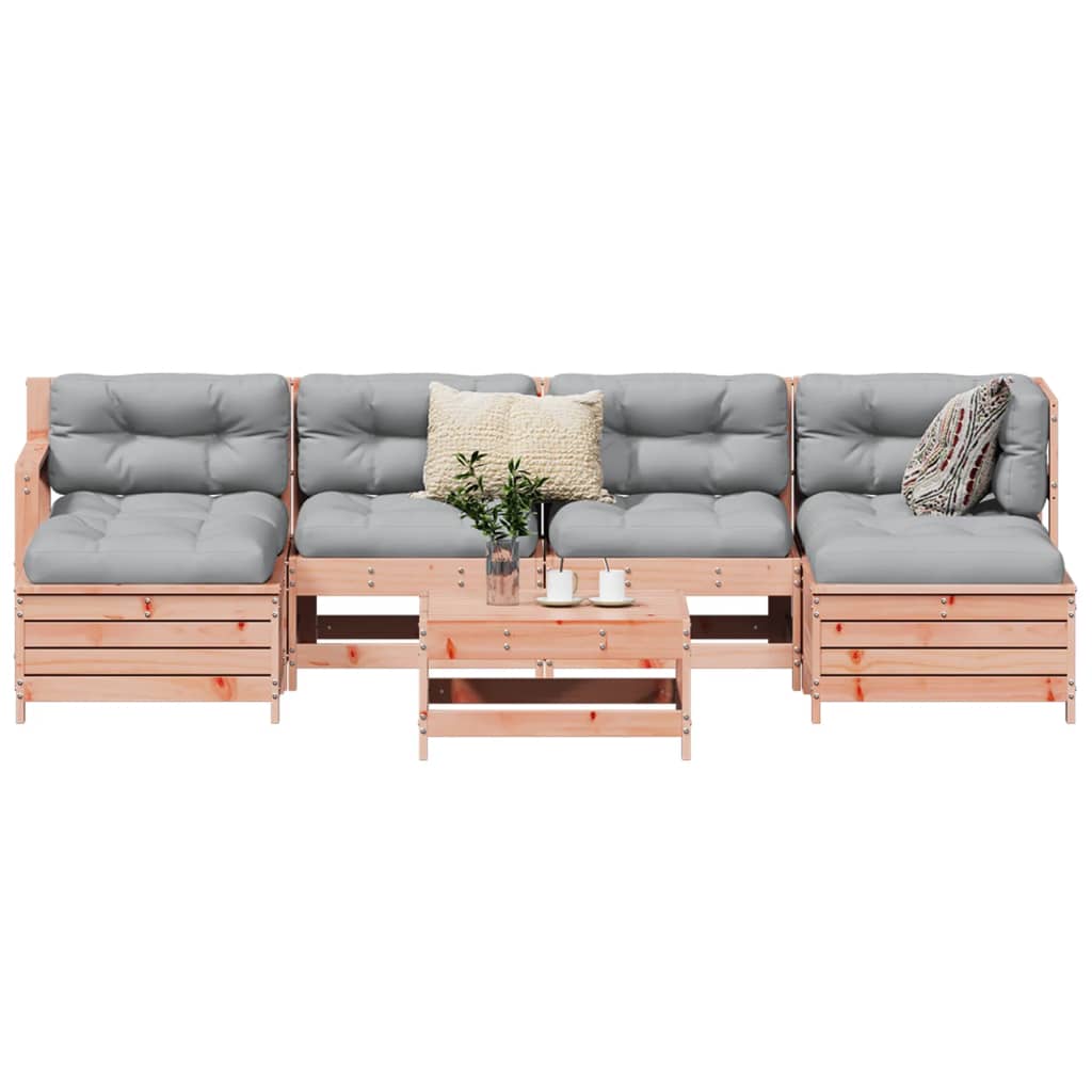 7 Piece Garden Sofa Set Solid Wood Douglas Fir