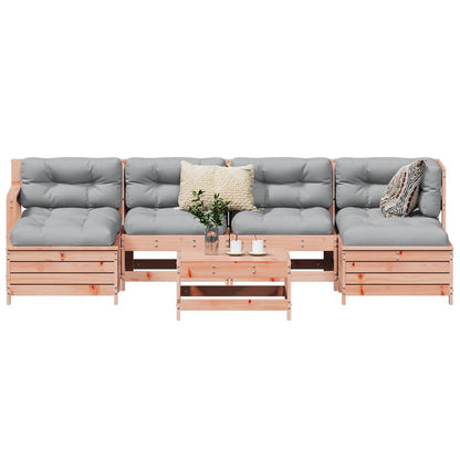 7 Piece Garden Sofa Set Solid Wood Douglas Fir