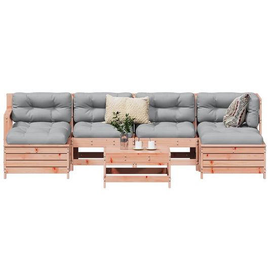 7 Piece Garden Sofa Set Solid Wood Douglas Fir