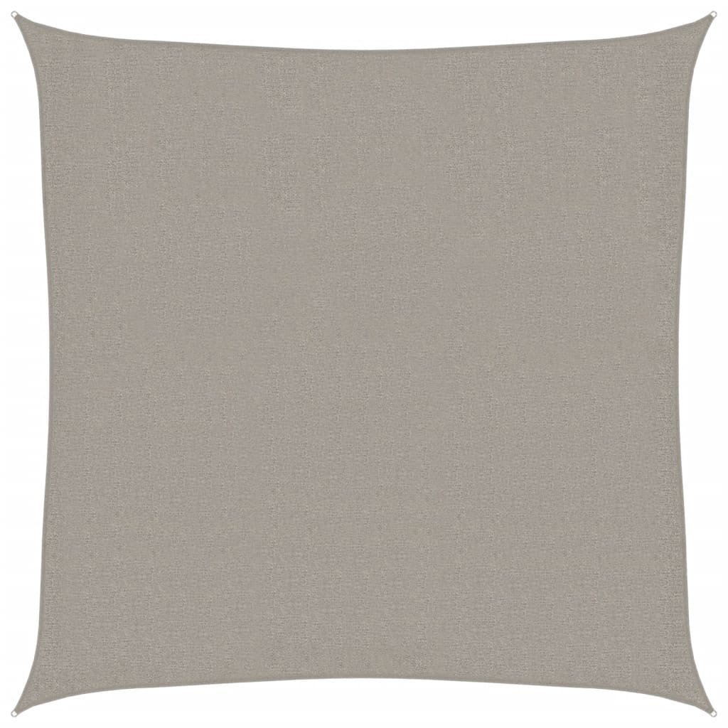 Sunshade Sail 160 g/m² Square Light Grey 3.6x3.6 m HDPE