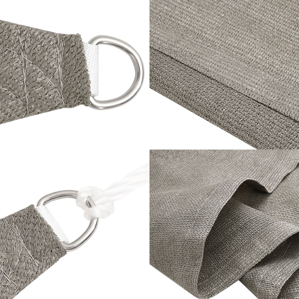 Sunshade Sail 160 g/m² Square Light Grey 3.6x3.6 m HDPE