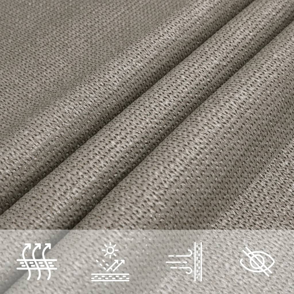 Sunshade Sail 160 g/m² Square Light Grey 3.6x3.6 m HDPE