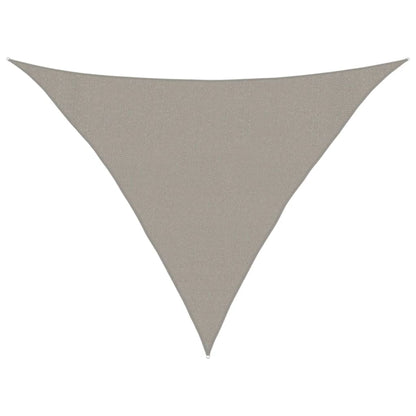 Sunshade Sail 160 g/m² Triangular Light Grey 3x3x4.2 m HDPE