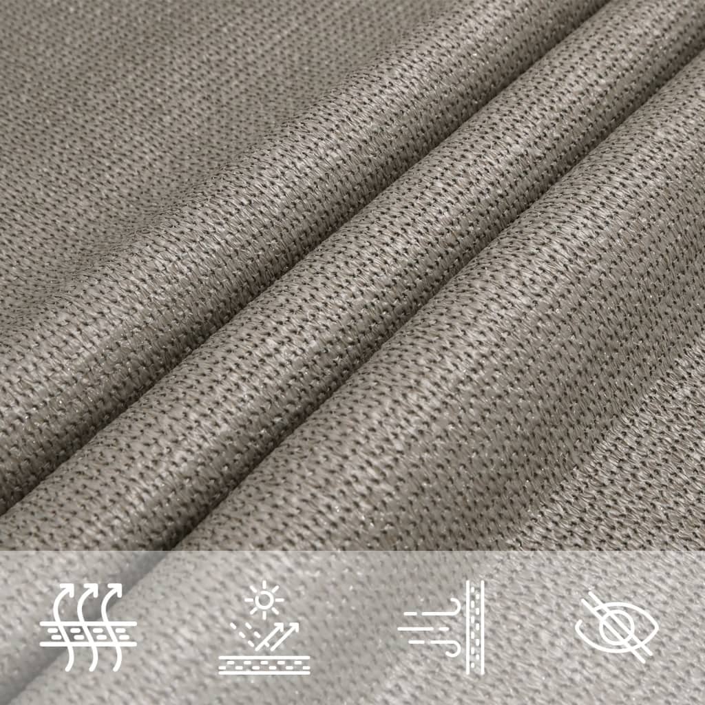 Sunshade Sail 160 g/m² Triangular Light Grey 3x3x4.2 m HDPE