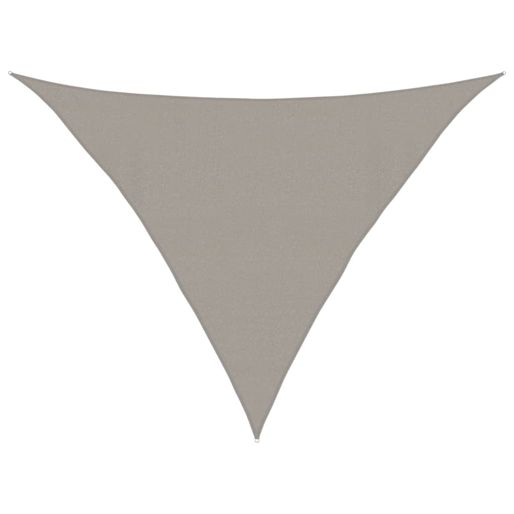 Sunshade Sail 160 g/m² Triangular Light Grey 4x4x5.8 m HDPE