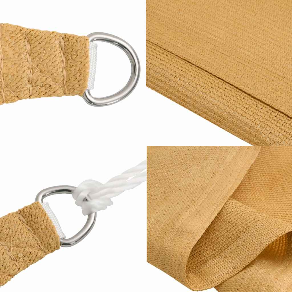 Sunshade Sail 160 g/m² Triangular Sand 3x3x3 m HDPE