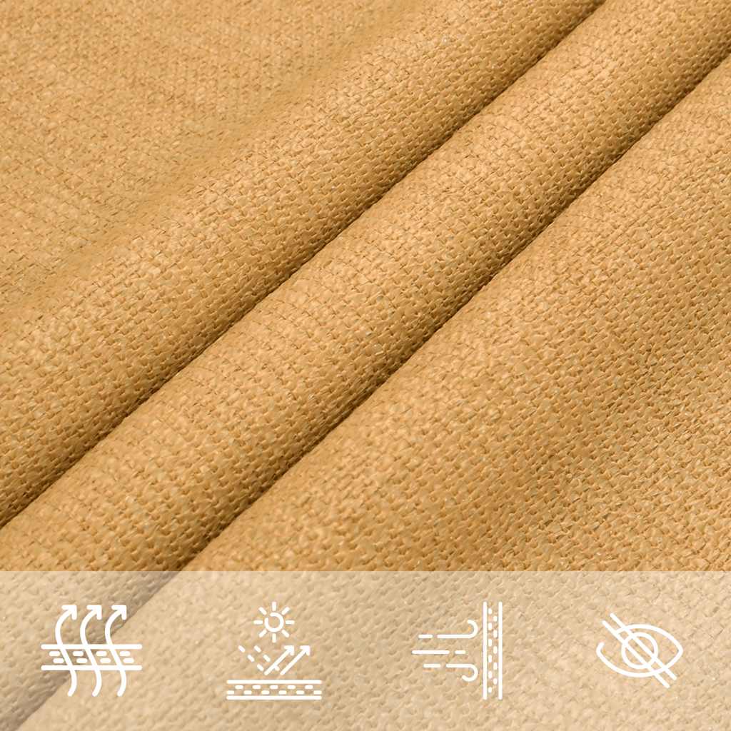 Sunshade Sail 160 g/m² Triangular Sand 5x6x6 m HDPE
