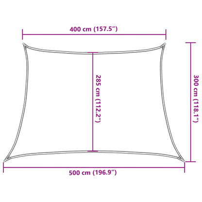 Sunshade Sail 160 g/m² Trapezium Light Grey 4/5x3 m HDPE