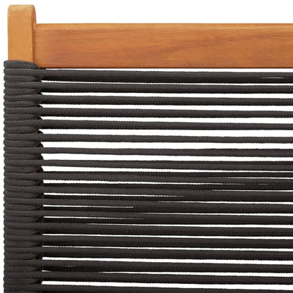 Folding Garden Chairs 4 pcs Black Solid Wood Acacia
