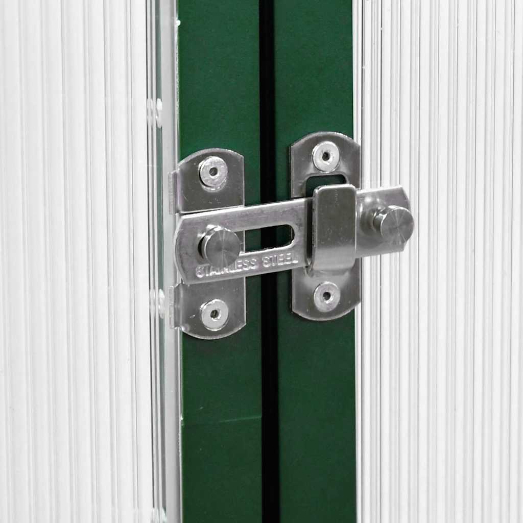 Greenhouse with Base Frame Green 169x169x202 cm Aluminium