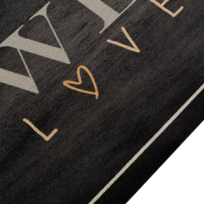 Kitchen Rug Washable Coffee Text 60x300 cm Velvet