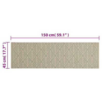 Kitchen Rug Washable Leaves 45x150 cm Velvet
