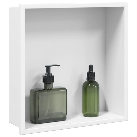 Shower Niche Matt White 32x32x9 cm Stainless Steel