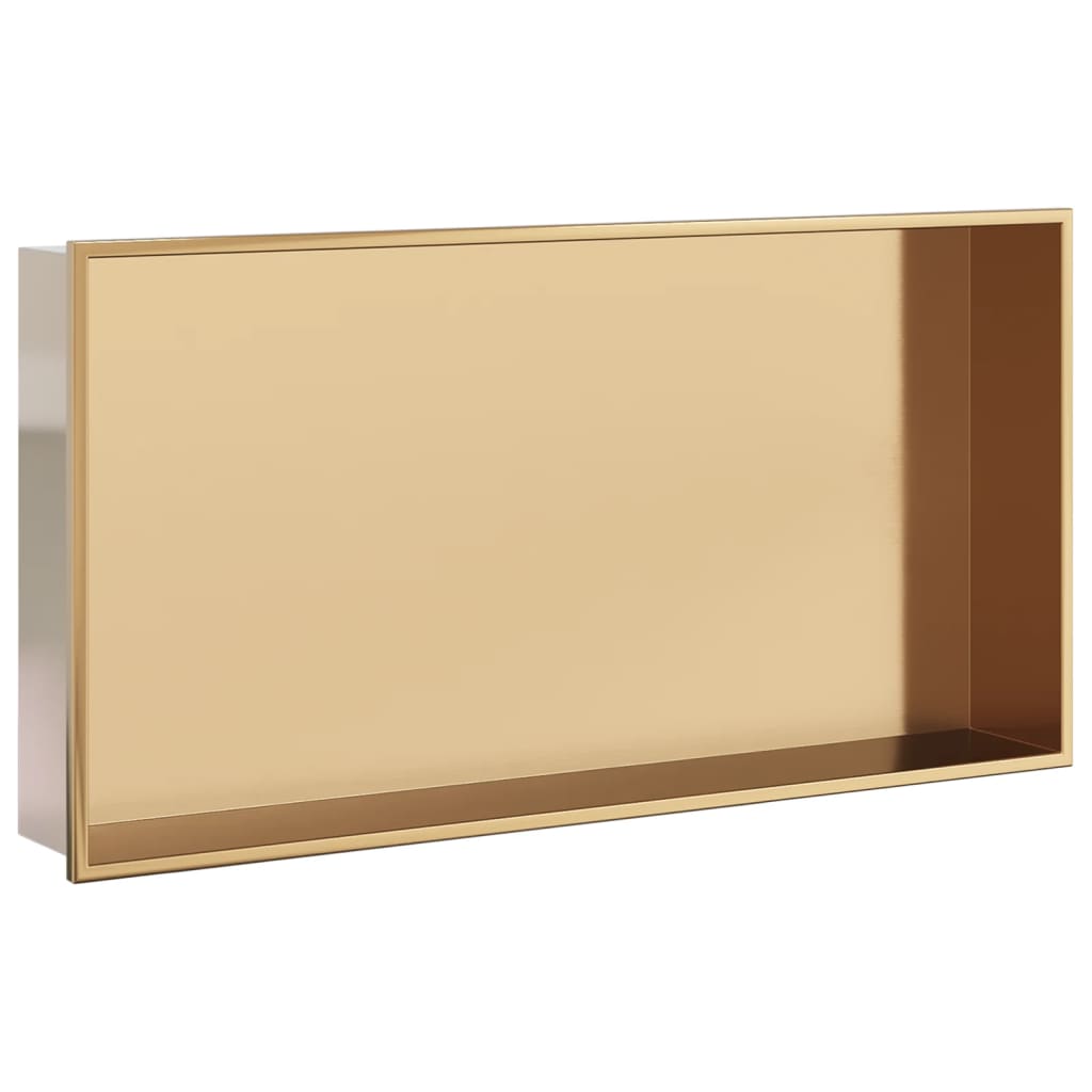 Shower Niche Brushed Gold 62x32x9 cm Stainless Steel