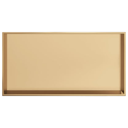 Shower Niche Brushed Gold 62x32x9 cm Stainless Steel