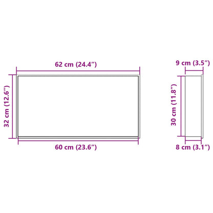 Shower Niche Brushed Gold 62x32x9 cm Stainless Steel