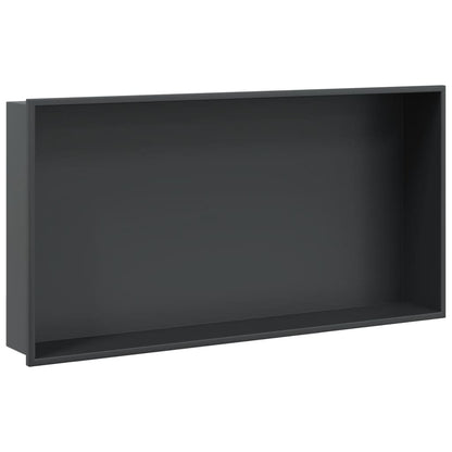 Shower Niche Matt Black 62x32x9 cm Stainless Steel