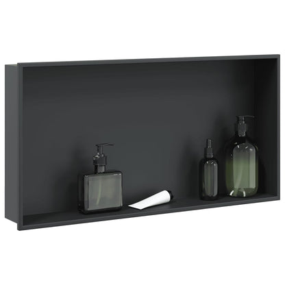 Shower Niche Matt Black 62x32x9 cm Stainless Steel