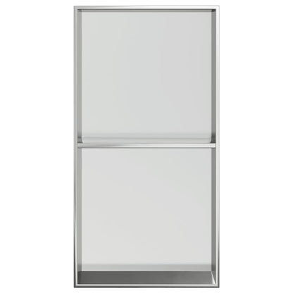 Shower Niche Brushed Silver 32x62x9 cm Stainless Steel