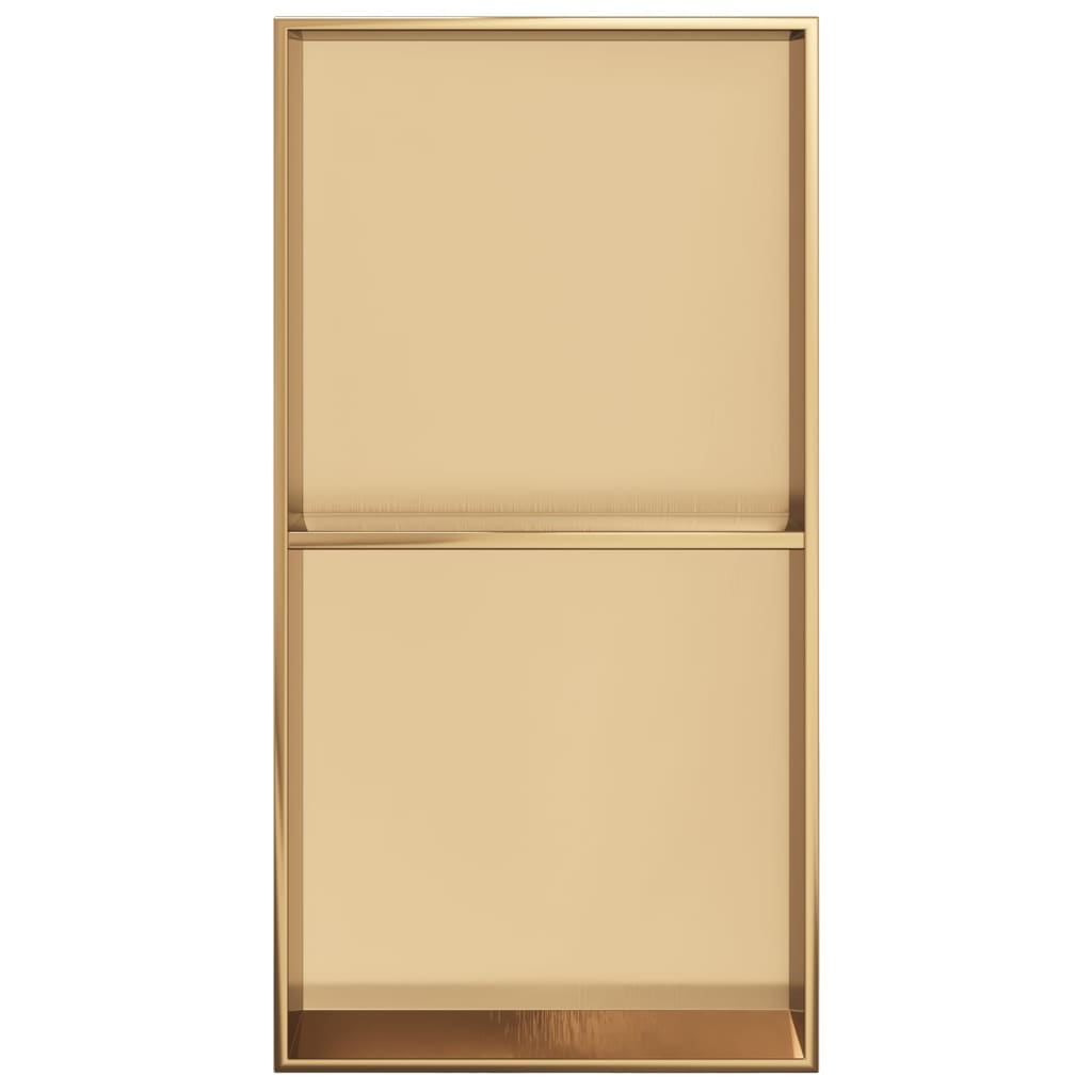 Shower Niche Brushed Gold 32x62x9 cm Stainless Steel