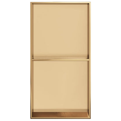Shower Niche Brushed Gold 32x62x9 cm Stainless Steel