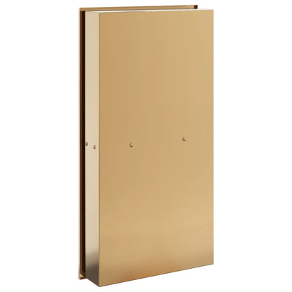 Shower Niche Brushed Gold 32x62x9 cm Stainless Steel