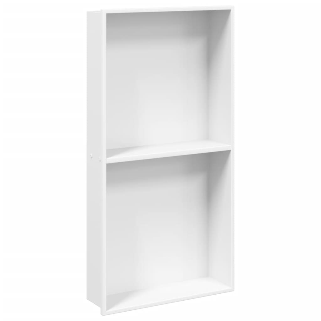 Shower Niche Matt White 32x62x9 cm Stainless Steel